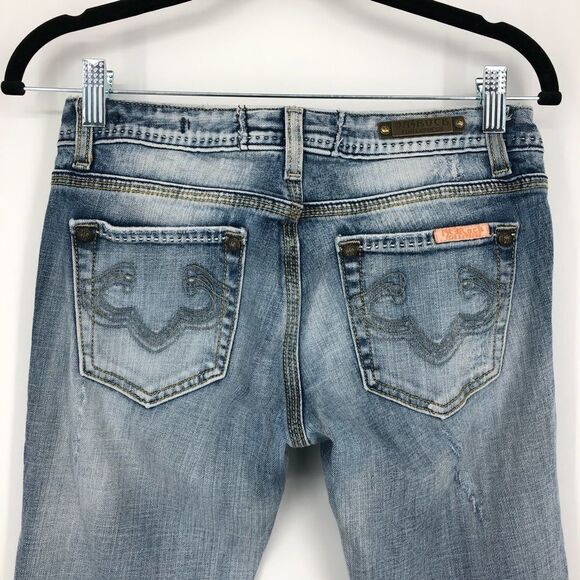 Rerock for Express Straight Jeans Womens 4 Light Wash - Picture 11 of 13